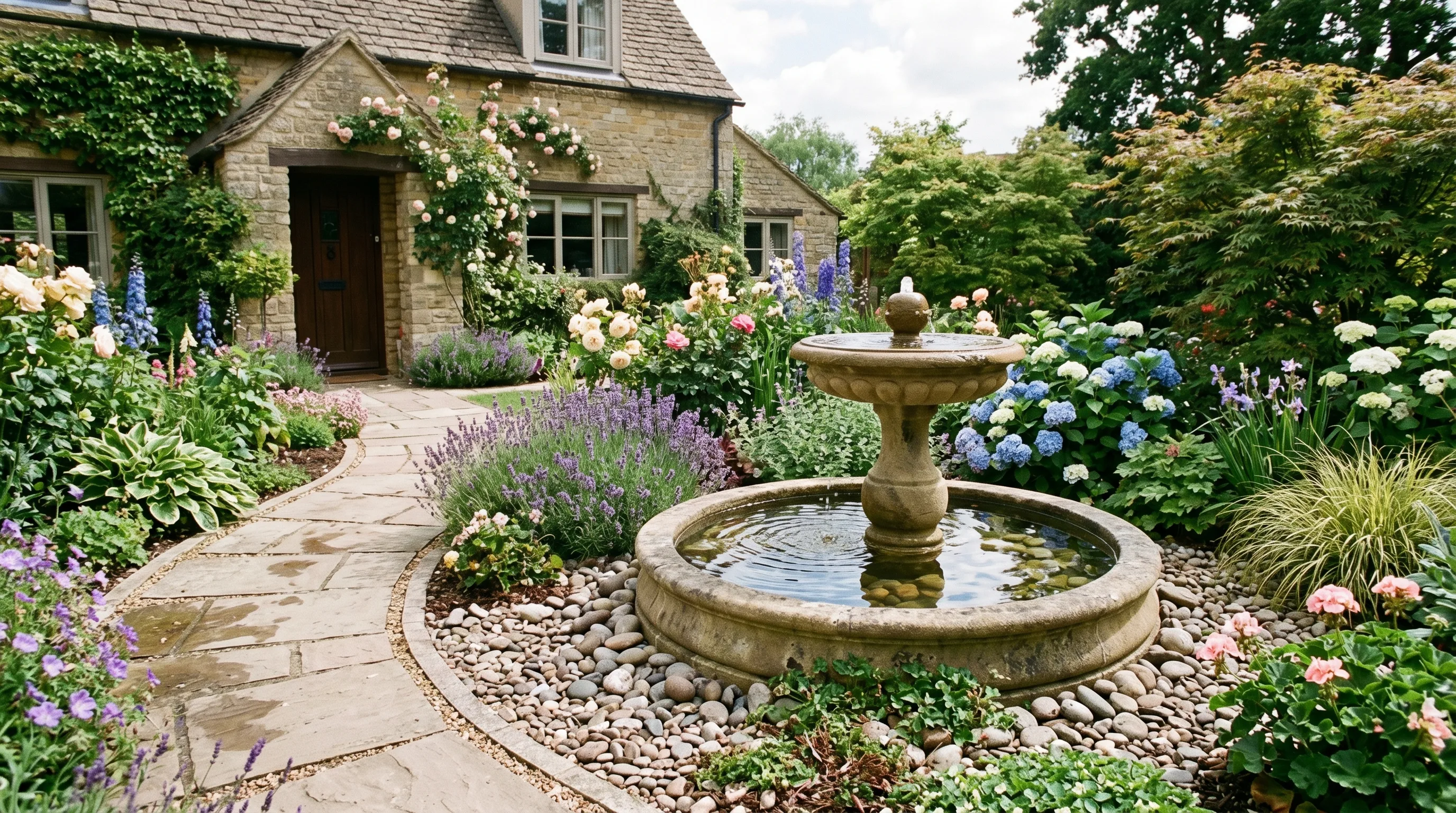 Front Garden With a Clear Focal Plant